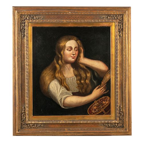 PITTORE DEL XVII SECOLO Magdalena
Öl auf Leinwand, 64X56 cm
