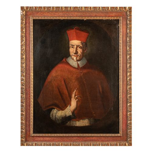 PITTORE ROMANO DEL XVII-XVIII SECOLO Ritratto di cardinale
Olio su tela, cm 99X7&hellip;