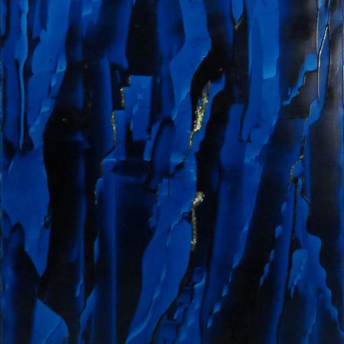 Jorge DE OLIVEIRA (né en 1959). Composition Bleue. Huile sur toile, signée en ba&hellip;