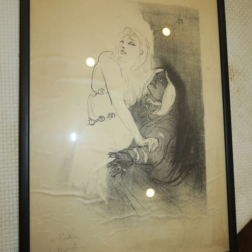 H. De Toulouse Lautrec. At the Renaissance; Sarah Bernhardt in "Phèdre", 1893. L&hellip;