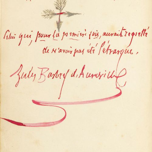 BARBEY D'AUREVILLY (Jules) Una storia senza nome. Quinta edizione. Parigi, Alpho&hellip;