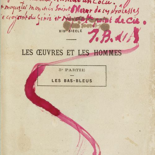 BARBEY D'AUREVILLY (Jules) Les Bas-bleus. Parigi, Victor Palmé; Bruxelles, G. Le&hellip;