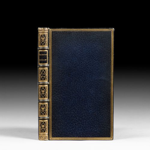 [LA ROCHEFOUCAULD (François de)] 反思或道德句子》。第六版增订本。巴黎，克劳德-巴尔宾，1693 年。12开本，午夜蓝色摩洛哥皮&hellip;