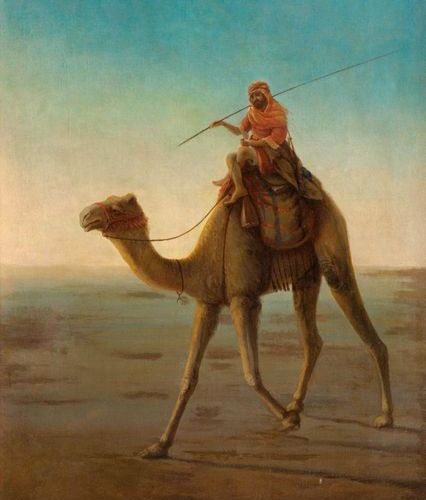 Null SANDOR ALEXANDER SVOBODA
(Bagdad 1826–1896 Smyrna)
Camel rider in the deser&hellip;