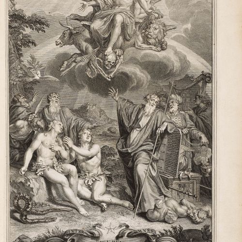 Null Biblia illustrata -
Hoet, Gerard, A. Houbraken et B. Picart. 
 Taferelen de&hellip;