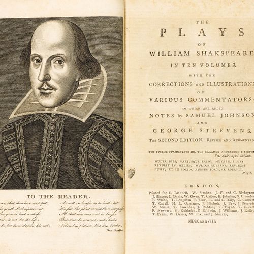Null Shakespeare, William.

《威廉-莎士比亚的戏剧》。分十卷。附有不同评论家的更正和插图；其中加入了塞缪尔-约翰逊和乔治-斯蒂文斯的&hellip;