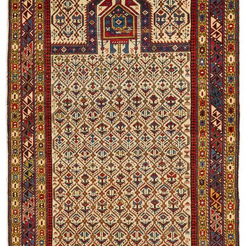 Null SHIRVAN antique.

White mihrab, patterned with stylized flowers. Triple-ste&hellip;