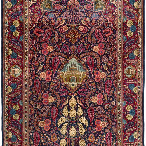 Null KASHAN old.

Dark-blue central field, opulently patterned with flowers and &hellip;