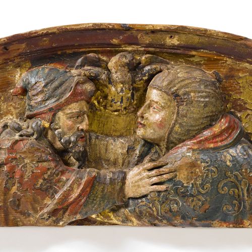Null FRAGMENTO DE UN MARCO O SUPRAPORTE
España, siglo XVII.
Pino tallado en reli&hellip;