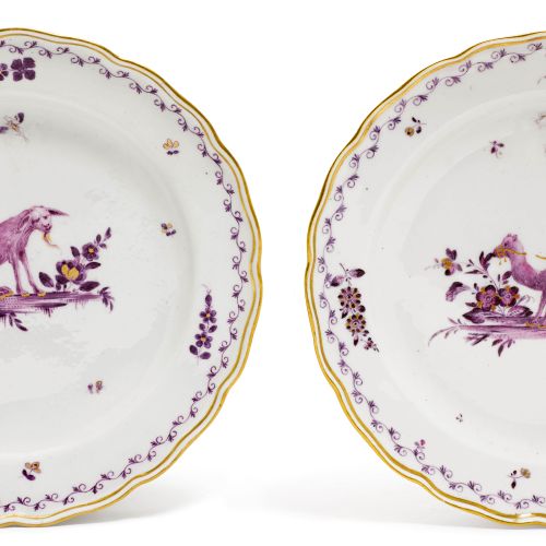 Null A PAIR OF PLATES FROM A “FABELTIER" SERVICE
Meissen, 2nd quarter of the 18t&hellip;