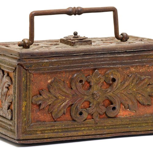 Null IRON BOX
Probably Germany, 17th century.
Iron, in part painted red, and app&hellip;