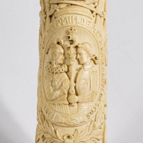 Null OPULENT HORN
French, Dieppe, 3rd quarter of the 19th century.
Carved ivory,&hellip;