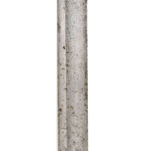 Null 剑，JANITSCHAREN-KORPS
萨克森-波兰，约1729年。
黄铜剑柄由铸造的两半用铜焊接而成。六角锥形握把，中央有脊，两边有雪花纹覆盖，雪&hellip;