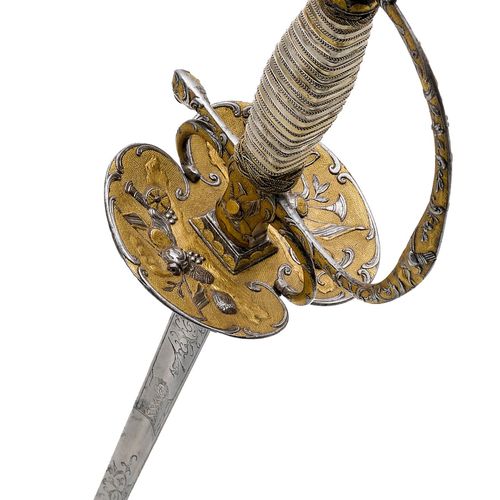 Null CEREMONIAL SWORD
French, ca. 1750, for an officer.
Iron hilt, composed of c&hellip;