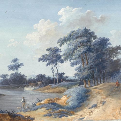 Null SWITZERLAND, 2nd H. 18 CENTURY

1.有湖和船的理想风景；2.有河边钓鱼者的理想风景。两个对应的人。
水粉画，在手工纸上&hellip;