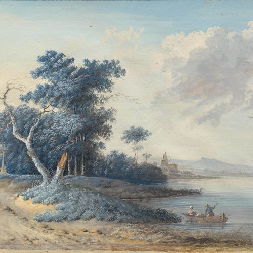 Null SWITZERLAND, 2nd H. 18 CENTURY

1.有湖和船的理想风景；2.有河边钓鱼者的理想风景。两个对应的人。
水粉画，在手工纸上&hellip;