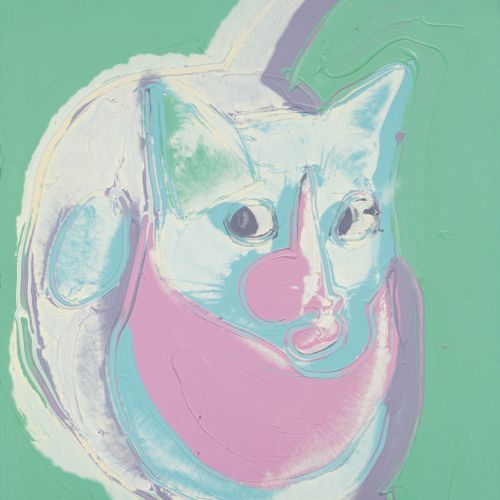 Null ANDY WARHOL
(Pittsburgh 1928-1987 New York)
《猫和狗》（百老汇）。1976年。
，帆布上的丙烯和绢印墨水。&hellip;