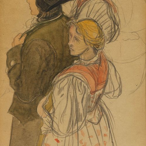 Null 
ERNEST BIÉLER



(Rolle 1863-1948 Lausanne)



Vignerons。1905.



纸上铅笔水彩画。&hellip;