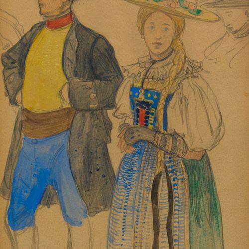 Null 
ERNEST BIÉLER



(Rolle 1863-1948 Lausanne)



Vignerons. 1905.



Aquarel&hellip;