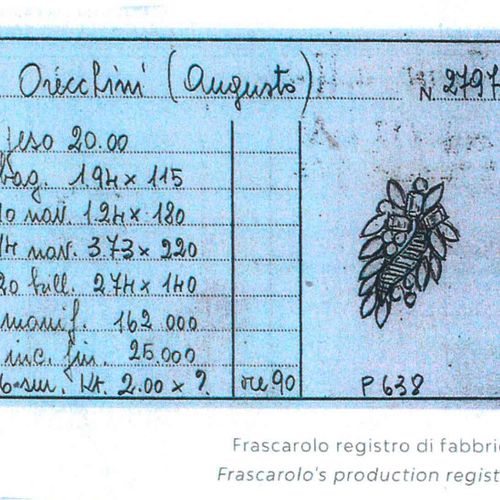 Null ORECCHIE DI DIAMANTI SMARAGD, FRASCAROLO, 1970 circa.
Oro bianco 750, 19 g.&hellip;