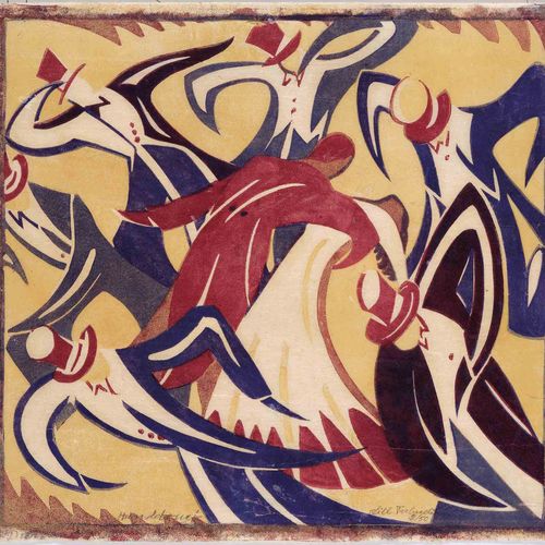 Null LILL TSCHUDI
(1911 Schwanden 2004)
Bailarines. 1937.
Linograbado en color. &hellip;