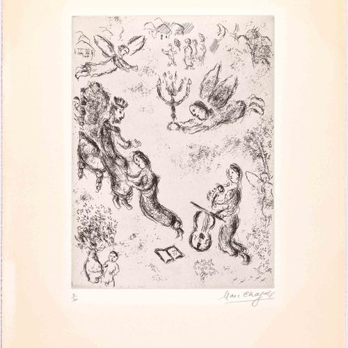 Null MARC CHAGALL
(Wizebsk 1887–1985 Saint-Paul-de-Vence)
Le Roi David et les an&hellip;