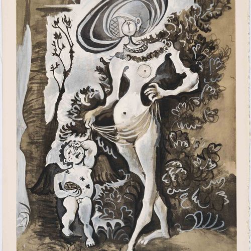 Null POR PABLO PICASSO
(Málaga 1881-1973 Mougins)
Venus et l'Amour voleur de mie&hellip;