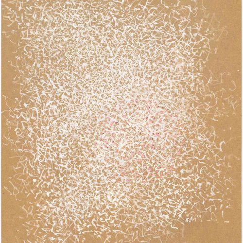 Null MARK TOBEY
(Centerville 1890-1976 Basel)
Untitled.1954年。
薄纸板上的淡彩画。
右下方有签名和日&hellip;