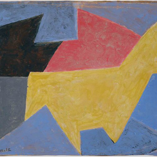 Null SERGE POLIAKOFF
(莫斯科 1900-1969 巴黎)
Composition Abstraite.1951年。
包装纸上的水粉画。
左&hellip;