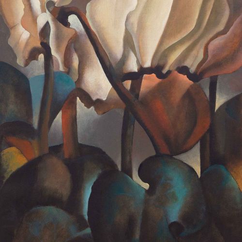 Null GUSTAVE BUCHET
(Etoy 1888–1963 Lausanne)
Les Cyclamens. 1944.
Oil on canvas&hellip;