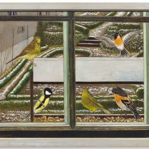 Null ADOLF DIETRICH
(1877 Berlingen 1957)
鸟巢。1941年。
纸板上的油画。
左下方有签名和日期。广告。Dietric&hellip;