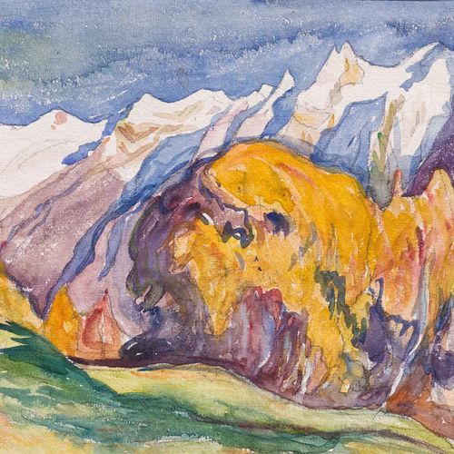 Null GIOVANNI GIACOMETTI
(Stampa 1868–1933 Glion)
Val Bregaglia.
Watercolour on &hellip;