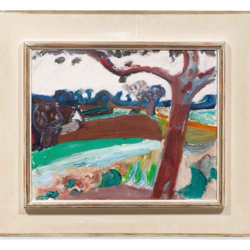 Null MAX GUBLER
(1898 Zurich 1973)
Small summer landscape with tree. 1946.
Oil o&hellip;