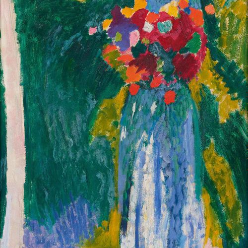 Null CUNO AMIET
(Soletta 1868-1961 Oschwand)
Anna Amiet con mazzo di fiori. 1921&hellip;