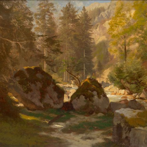 Null JOHANN GOTTFRIED STEFFAN
(Wädenswil 1815–1905 Munich)
Forest stream in the &hellip;