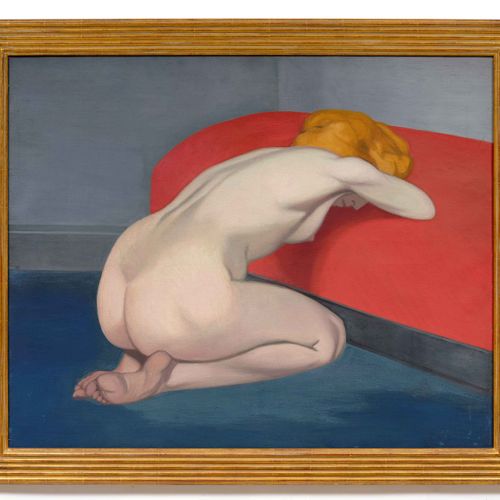 Null FÉLIX VALLOTTON
(Lausanne 1865-1925 Paris)
Femme nue agenouillée devant un &hellip;