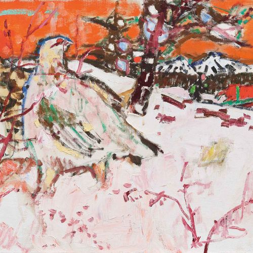 Null ALOIS CARIGIET
(1902 Trun 1985)
Snow grouse. 1967.
Oil on canvas.
Dated and&hellip;