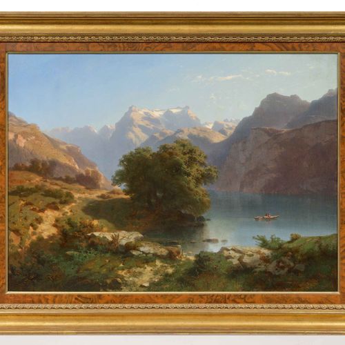 Null ALEXANDRE CALAME
(Vevey 1810-1864 Menton)
卢塞恩湖。1852年。
布面油画。
右下方有签名和日期。A. Ca&hellip;