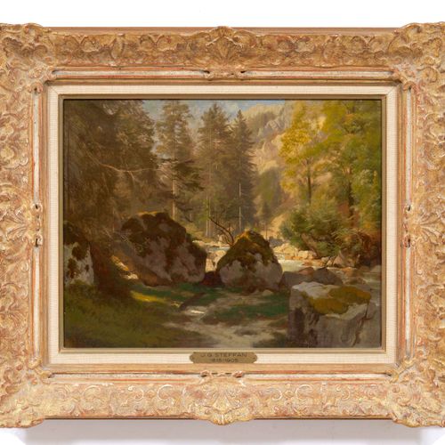 Null JOHANN GOTTFRIED STEFFAN
(Wädenswil 1815-1905 Munich)
Ruisseau de la forêt &hellip;