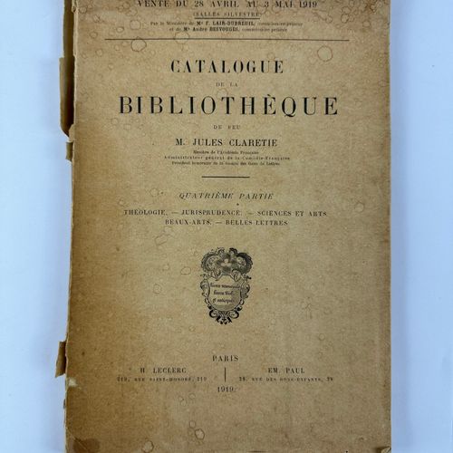 Null 1895 DESTAILLEURS HIPPOLYTE (ARCHITECTE DU GOUVERNEMENT) CATALOGUE DES LIVR&hellip;