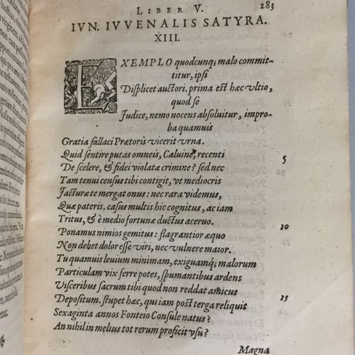 Null JUVENAL: D. Iunii Iuvenalis Satirarum libri quinque, locupletissima, nec mi&hellip;