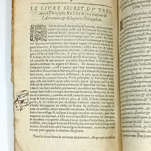 Null 邪教艺术1612."尚未印刷的三篇自然哲学论文，即《古代哲学家阿特菲乌斯的秘籍》，涉及神秘艺术和金属嬗变，拉丁文法文。Plus les Figures&hellip;