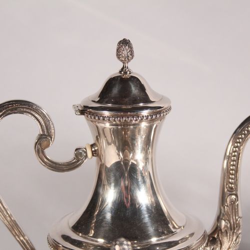 Null Service à thé et à café en métal argenté à décor de frises de perles compre&hellip;