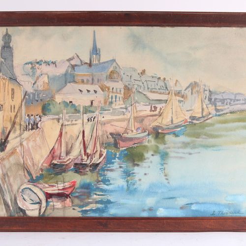 Null THIÈRAND

"Le port" 

Aquarelle et fusain, signé en bas à droite et daté "1&hellip;