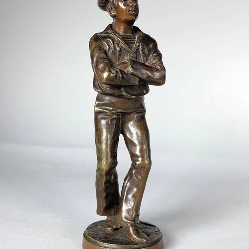 Jean GARNIER (1853 c.1910) 
Le marin danseur. 
Epreuve en bronze à double patine&hellip;