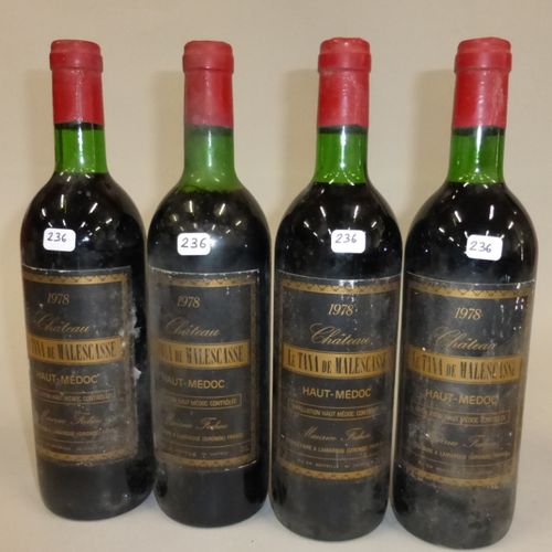 Null 
3 bouteilles : Château le Tana de Malescasse Haut-Médoc 1978 (3 B.G.- ; 1 &hellip;