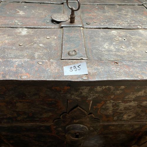 CHEST called "Nuremberg" in larded metal decorated on the front of a cut plate w&hellip;