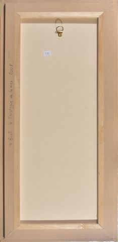 米歇尔 比奥特 (1936 2020) 
"大海的三联画"。2008 
纸上沙画和油画一套三幅，裱在纸板上，背面有签名、日期和标题 
在一个框架中 
每张尺寸：&hellip;