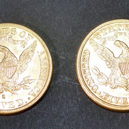 Null Deux pièces de 10 dollars US Liberty 1893 et 1881