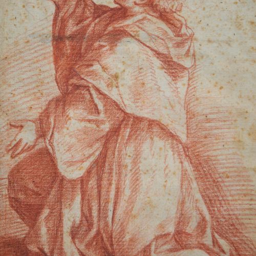 Null Ecole italienne du XVIIe siècle 

"Saint personnage en adoration - Moine ag&hellip;